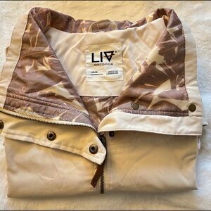 LIV Outdoor Women’s Cream Utility Jacket w/ Leaf Print Lining